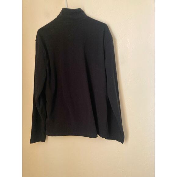 Starter Men's Pull Over Top Long Sleeve Black Waffle Knit Size L 1/4 Zip - Picture 3 of 6